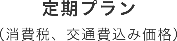 定期プラン（消費税、交通費込み価格）